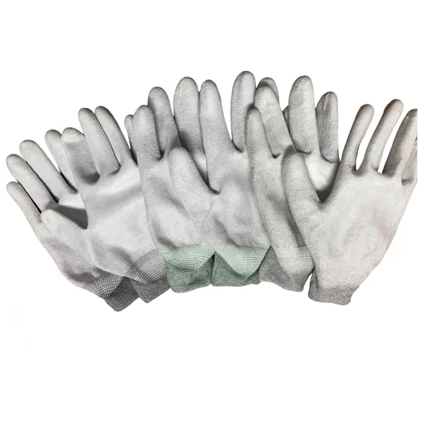 Găng tay sợi Carbon phủ PU lòng bàn (chống tĩnh điện)