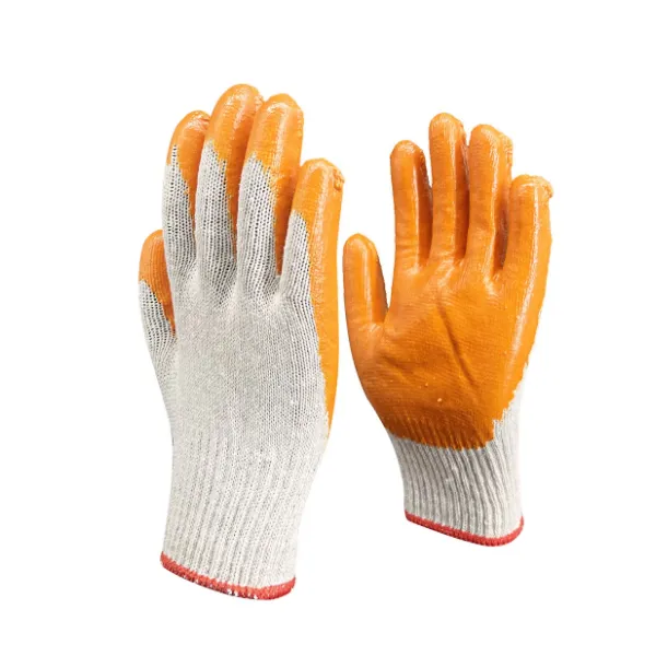 Găng tay sợi len phủ cam
