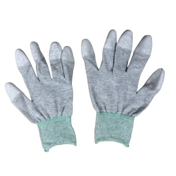 Găng tay Carbon Phủ PU đầu ngón (chống tĩnh điện)
