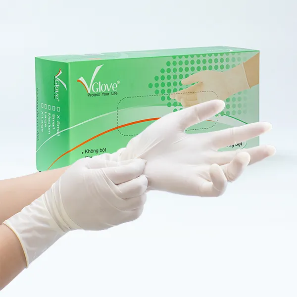 Găng tay Y Tế không bột Latex Vglove 1 mặt