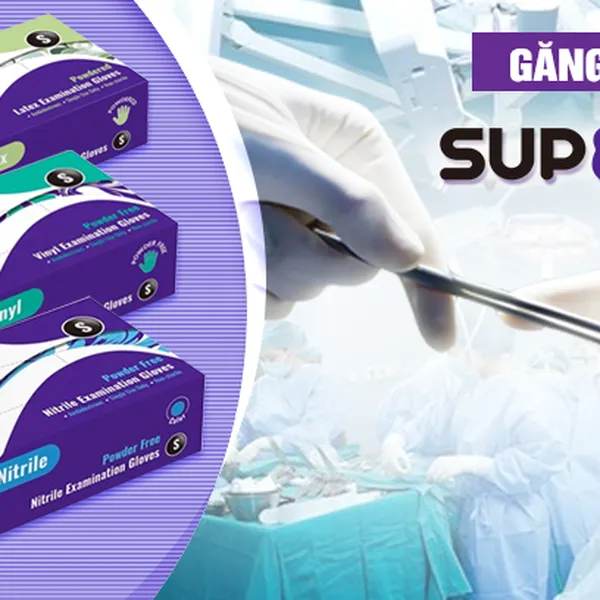 Khám phá Găng tay y tế Nitrile không bột màu xanh, trắng, đen từ Supersieur