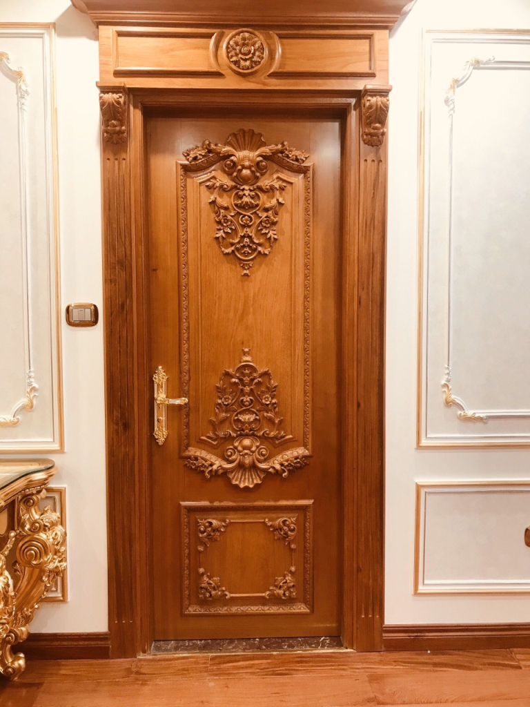 Cửa thông phòng gỗ Gõ tự nhiên