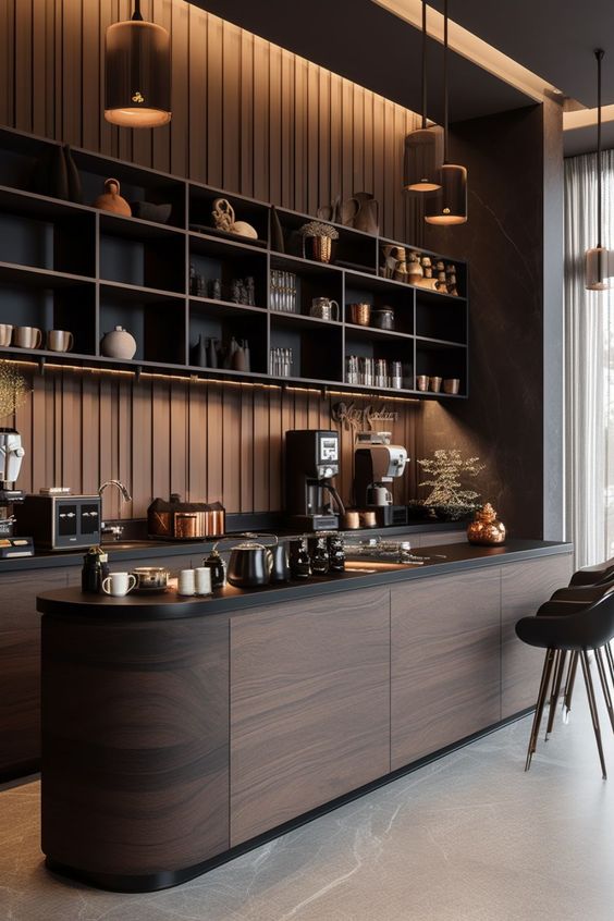 Quầy bar gỗ óc chó