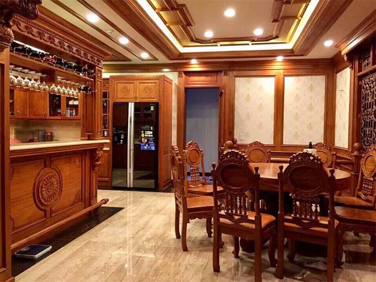 Phòng bếp gỗ Gõ tự nhiên