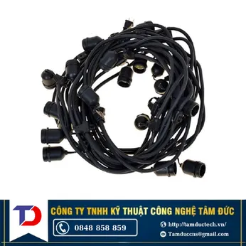 Bộ 20 đui đèn xoáy dây 10m