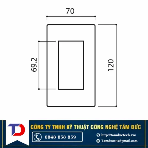 Mặt BS 3 thiết bị Panasonic - Chữ nhật WEV68030SW