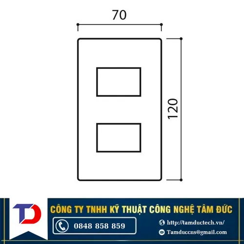Mặt BS 2 thiết bị Panasonic - Chữ nhật WEV68020SW
