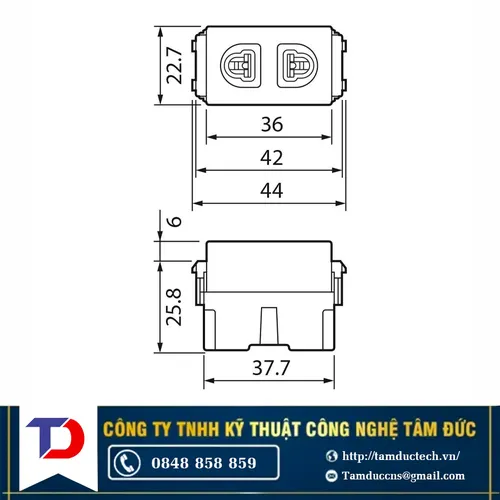 Ổ cắm đơn 2 chấu có màn che Panasonic WEV1081SW
