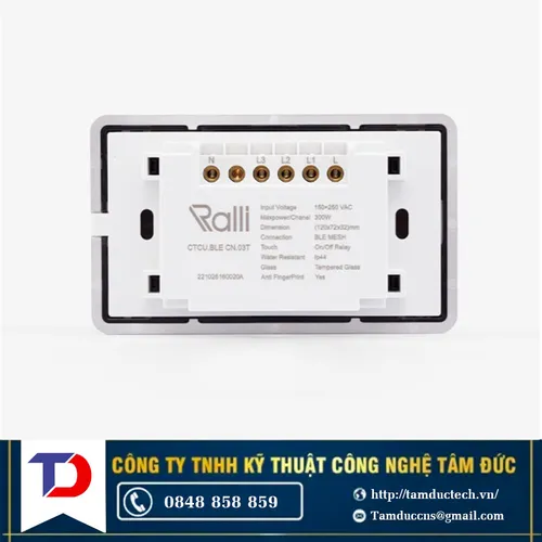 Công tắc thông minh CTCU.BLE CN.03T Rạng Đông