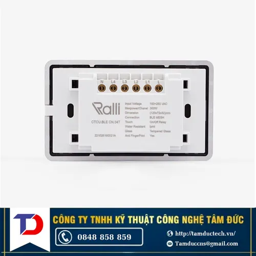 Công tắc thông minh CTCU.BLE CN.04T Rạng Đông