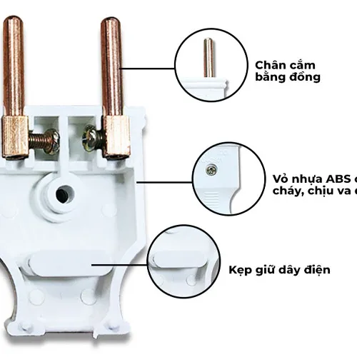 Phích cắm đơn Nanoco NP10250D 10A - 250V