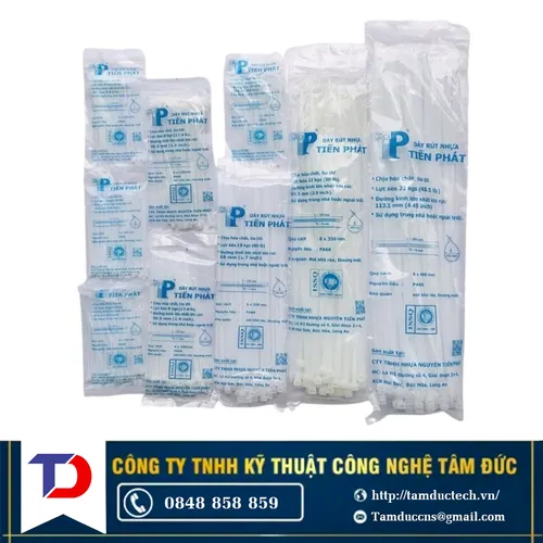 Dây rút 5 tấc trắng (10x500) Tiến Phát