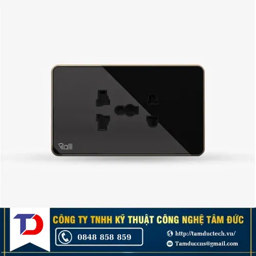Ổ cắm âm tường cao cấp OCAT04K 2C/16A Rạng Đông