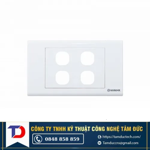 Mặt công tắc 4 lỗ Vanlock