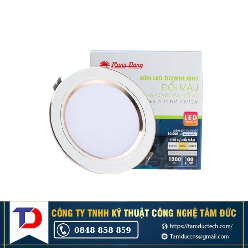 Đèn LED Rạng Đông Downlight đổi màu AT10 110/12W SS