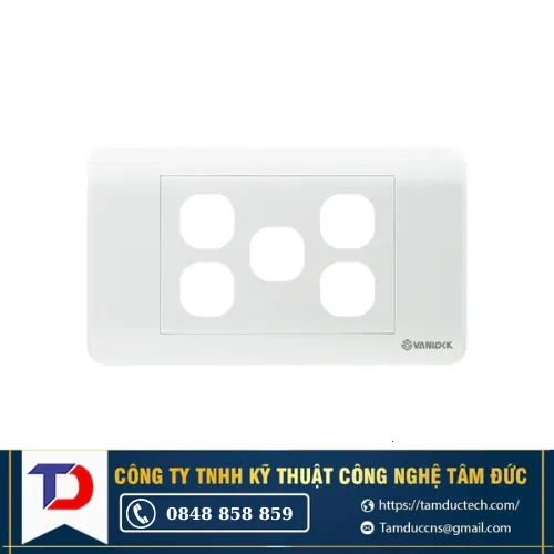 Mặt công tắc 5 lỗ Vanlock
