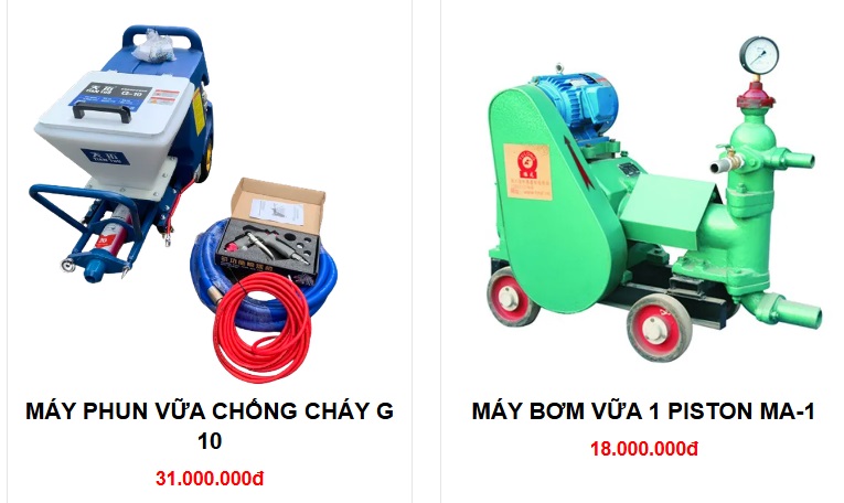 báo giá máy phun vữa trát tường