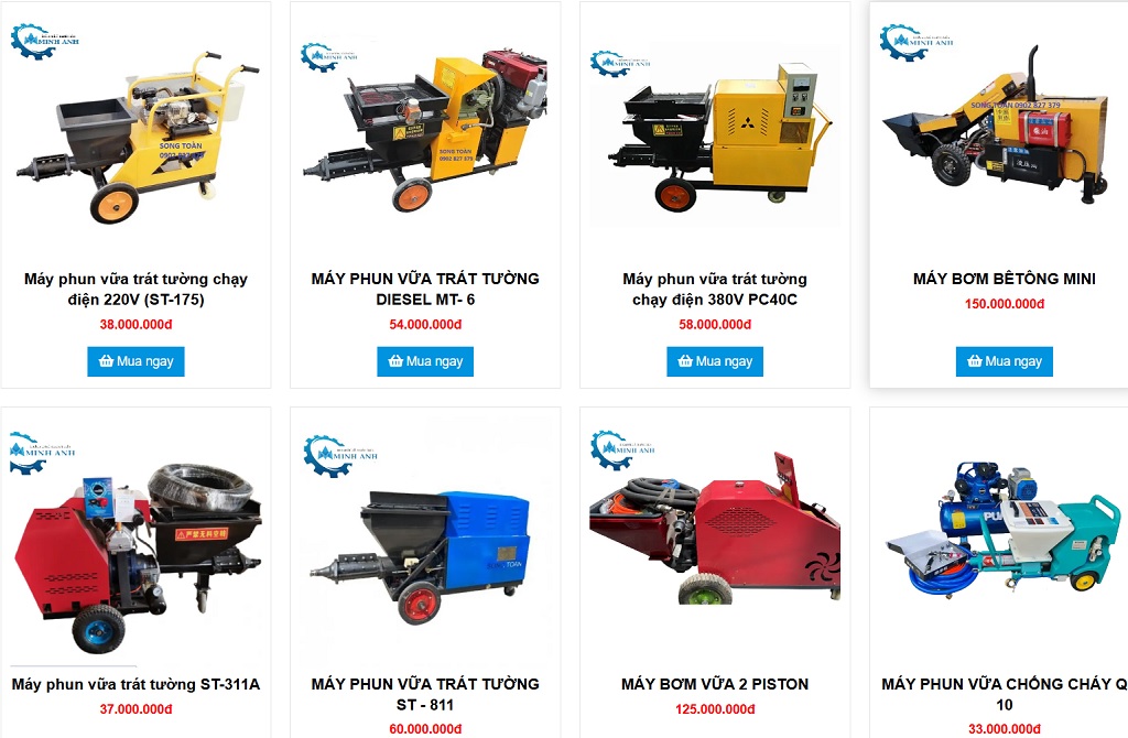 giá máy phun vữa trát tường