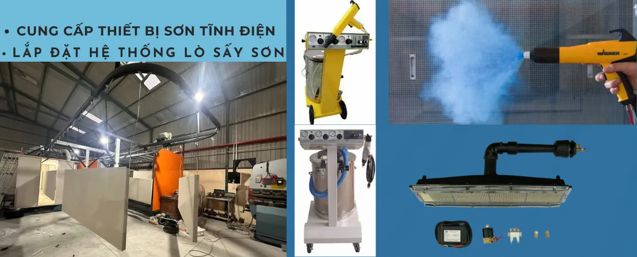 máy phun sơn tĩnh điện