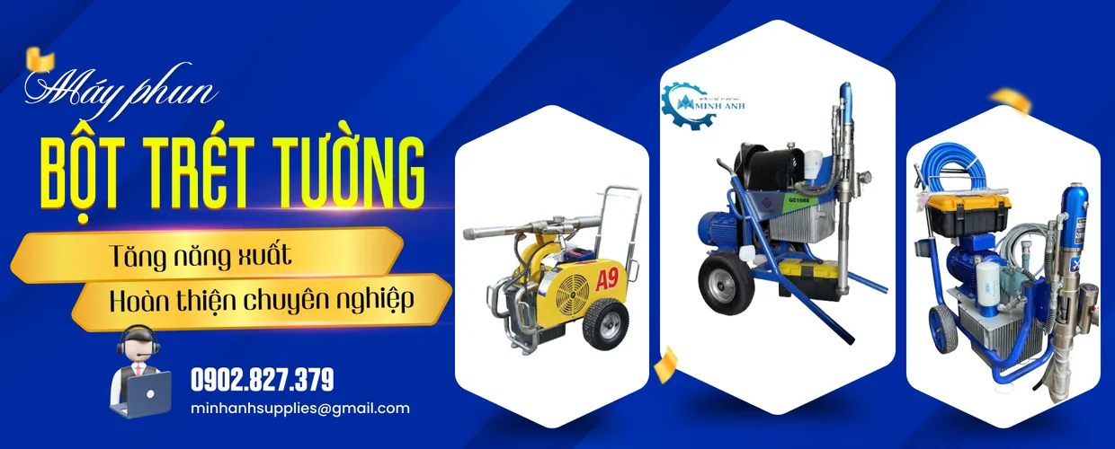 máy phun bột trét tường