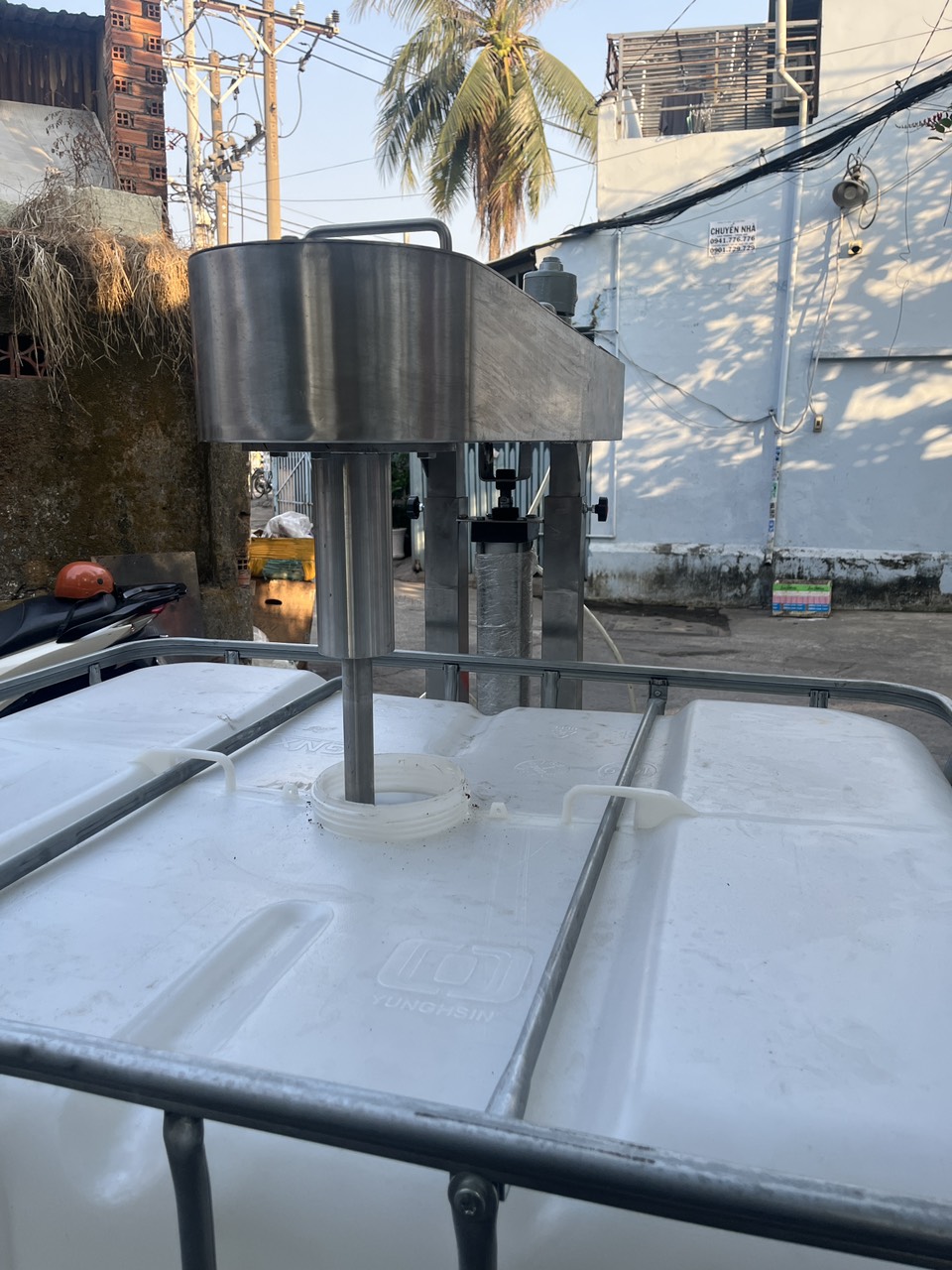Máy khuấy hoá chất thùng IBC 002