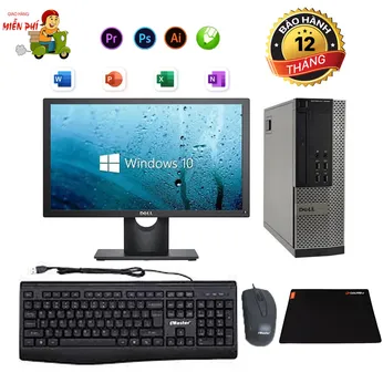Máy Tính Bộ Dell Core i3 4150, Ram 4G, SSD 128G, LCD 20in