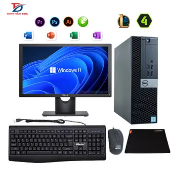 Máy Tính Bộ Dell/HP Core i3 8100, Ram 8G, SSD 256G, Màn Hình 20in