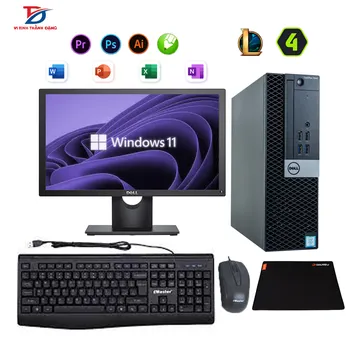 Máy Tính Bộ Dell Core i3 6100, Ram 8G, SSD 128G, Màn Hình 20in