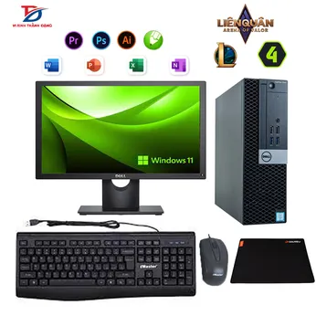 Máy Tính Bộ Dell/Hp Core i5 8500, Ram 8G, SSD 256G, Màn Hình 20in