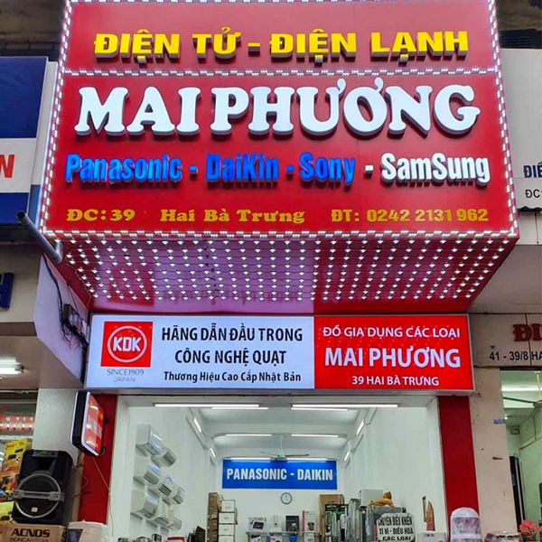 Mẫu Bảng Hiệu Cửa Hàng Điện Máy Điện Tử Độc Đáo