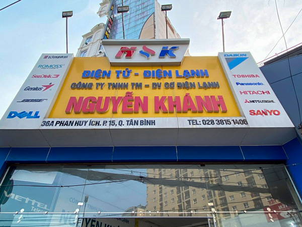 Mẫu Bảng Hiệu Cửa Hàng Điện Máy Điện Tử Độc Đáo
