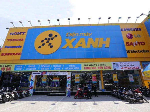 Mẫu bảng hiệu quảng cáo cửa hàng điện máy chất liệu ốp mặt dựng alu (Ảnh sưu tầm)