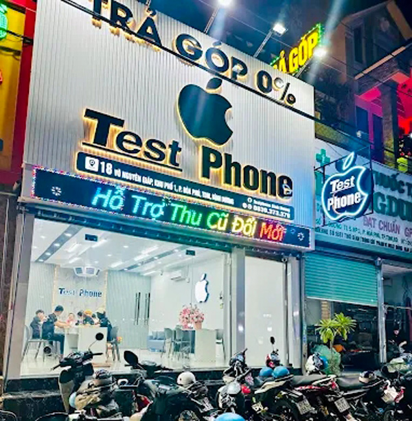 Bảng hiệu chữ nổi mica LED sáng chân + bảng LED ma trận chạy chữ cửa hàng điện thoại (Ảnh sưu tầm)