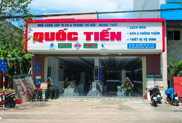 Mẫu bảng hiệu vật liệu xây dựng bằng chữ nổi