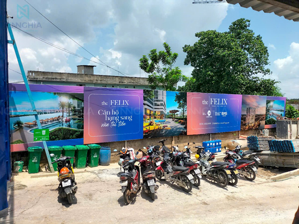 Dự Án Thay Bạt Hàng Rào Công Trình Hoarding Dự Án Felix Bình Dương