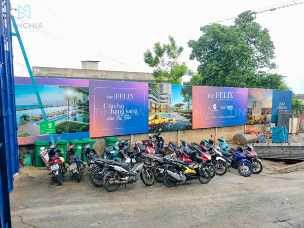 Dự Án Thay Bạt Hàng Rào Công Trình Hoarding Dự Án Felix Bình Dương