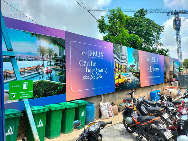 Dự Án Thay Bạt Hàng Rào Công Trình Hoarding Dự Án Felix Bình Dương