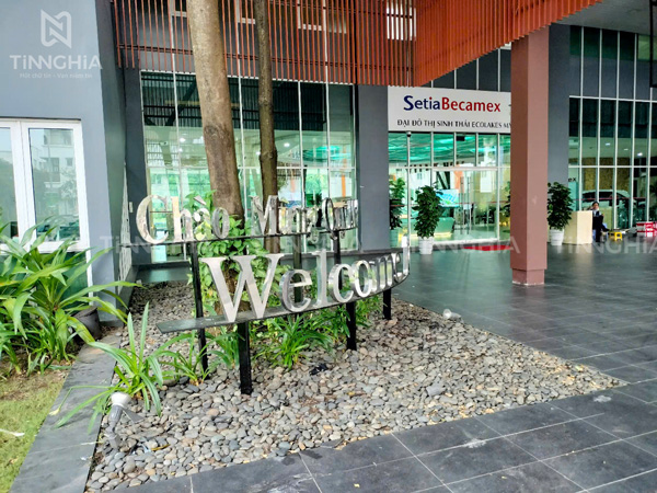 BIỂN CHỮ INOX TẠI ECOLAKES MỸ PHƯỚC