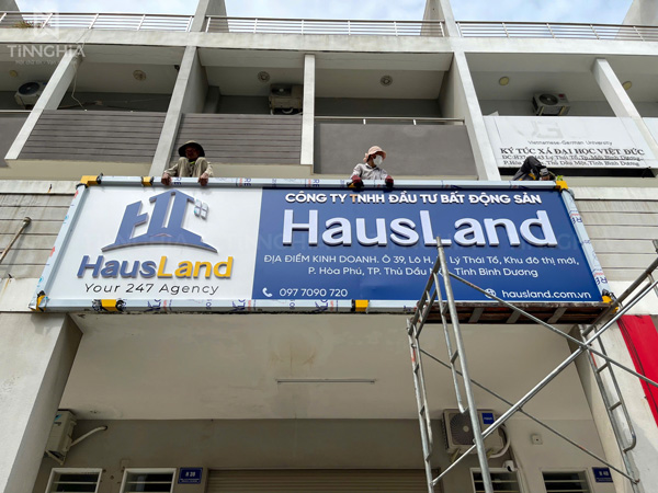 Làm biển hiệu alu chữ nổi mica giá rẻ cho công ty, cửa hàng