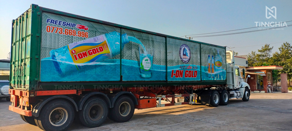Decal dán xe container Bình Dương giá rẻ