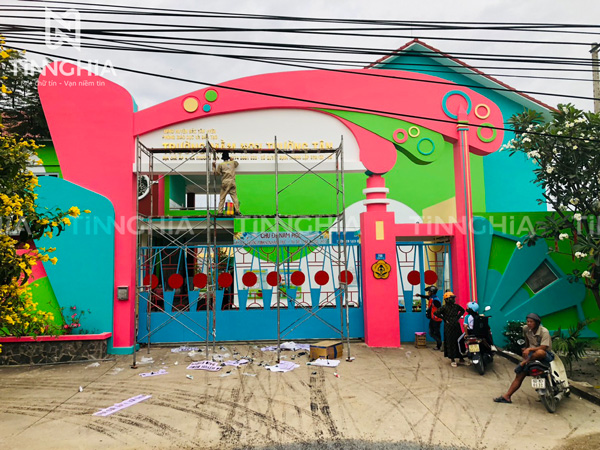 BẢNG HIỆU CHỮ NỔI INOX TRƯỜNG HỌC BÌNH DƯƠNG