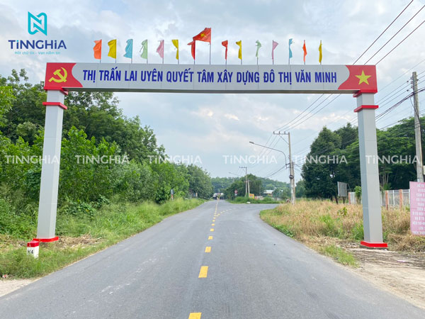 Tín Nghĩa nhận thi công làm bảng hiệu cổng chào phường xã, cổng chào khu phố ở Bình Dương (cũ)