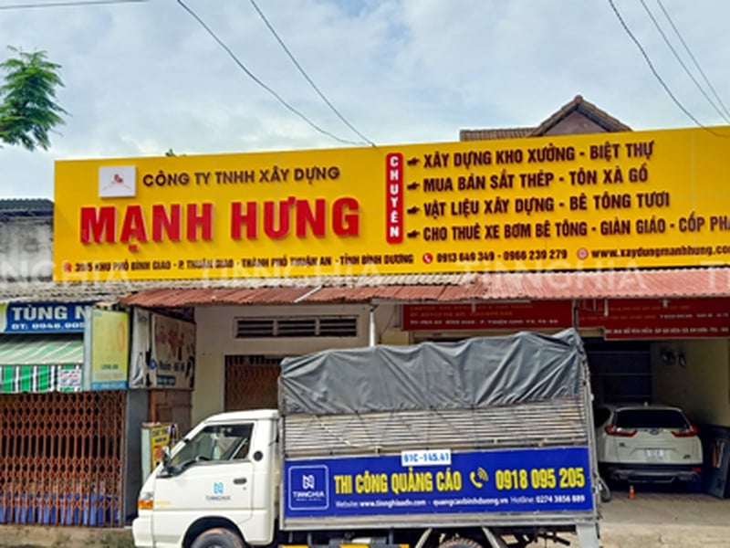 Chữ Alu Uốn Nổi Trên Mặt Dựng Alu
