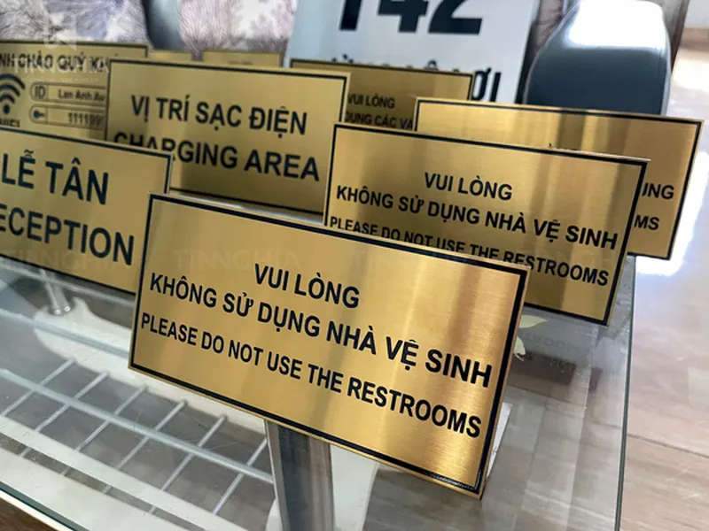BẢNG CHỈ DẪN INOX BẾN CÁT | BIỂN THÔNG BÁO, BIỂN PHÒNG BAN