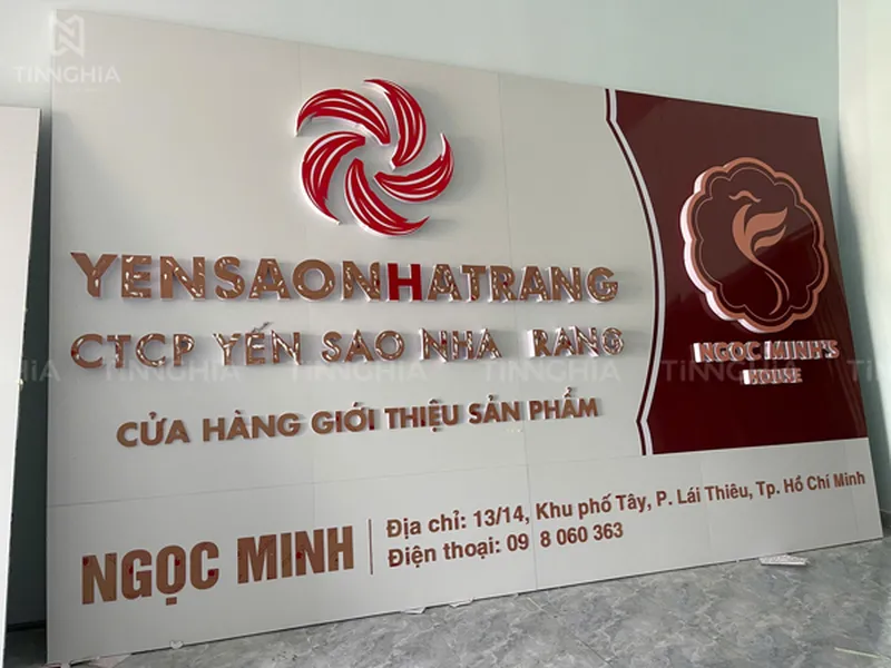 BẢNG HIỆU ALU CHỮ NỔI MICA BÌNH DƯƠNG