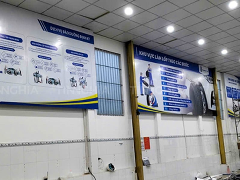 BẢNG HIỆU ALU CHỮ NỔI TRUNG TÂM CHĂM SÓC XE THẾ GIỚI LỐP