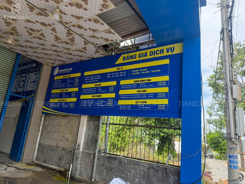 BẢNG HIỆU ALU CHỮ NỔI TRUNG TÂM CHĂM SÓC XE THẾ GIỚI LỐP