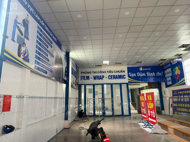 BẢNG HIỆU ALU CHỮ NỔI TRUNG TÂM CHĂM SÓC XE THẾ GIỚI LỐP