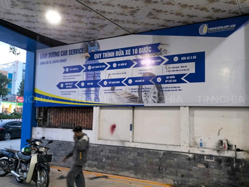 BẢNG HIỆU ALU CHỮ NỔI TRUNG TÂM CHĂM SÓC XE THẾ GIỚI LỐP