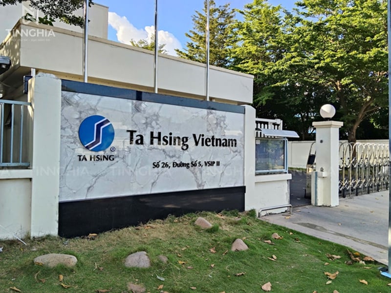 BẢNG HIỆU CHỮ NỔI CÔNG TY TA HSING Ở VSIP II BÌNH DƯƠNG TPHCM
